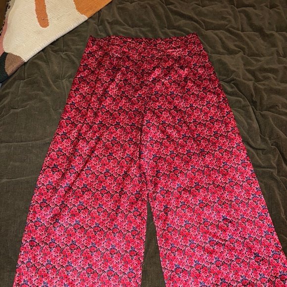 Floral satin pants - Picture 1 of 2